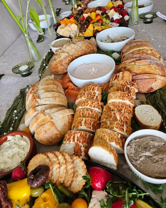 Breads, dips and crackers