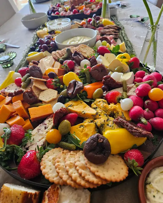 A long grazing table