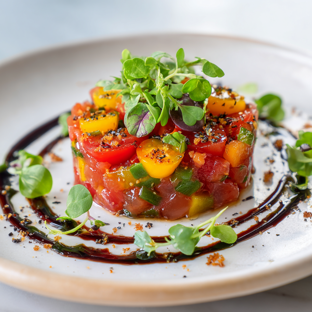 Heritage tomato tartare