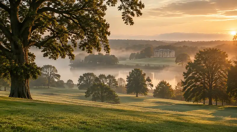 Illustration of a country estate, not Braxted Park