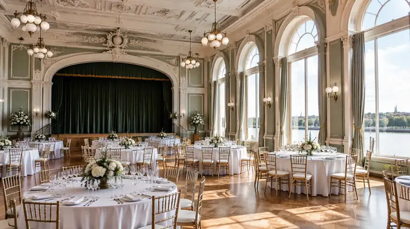 Illustration of a historic hall, not Clarendon Hall, York House