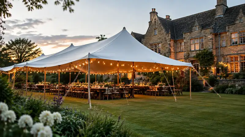 Illustration of a marquee estate, not Histon Manor