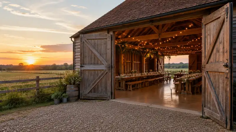 Illustration of a barn on a farm, not The Canary Shed